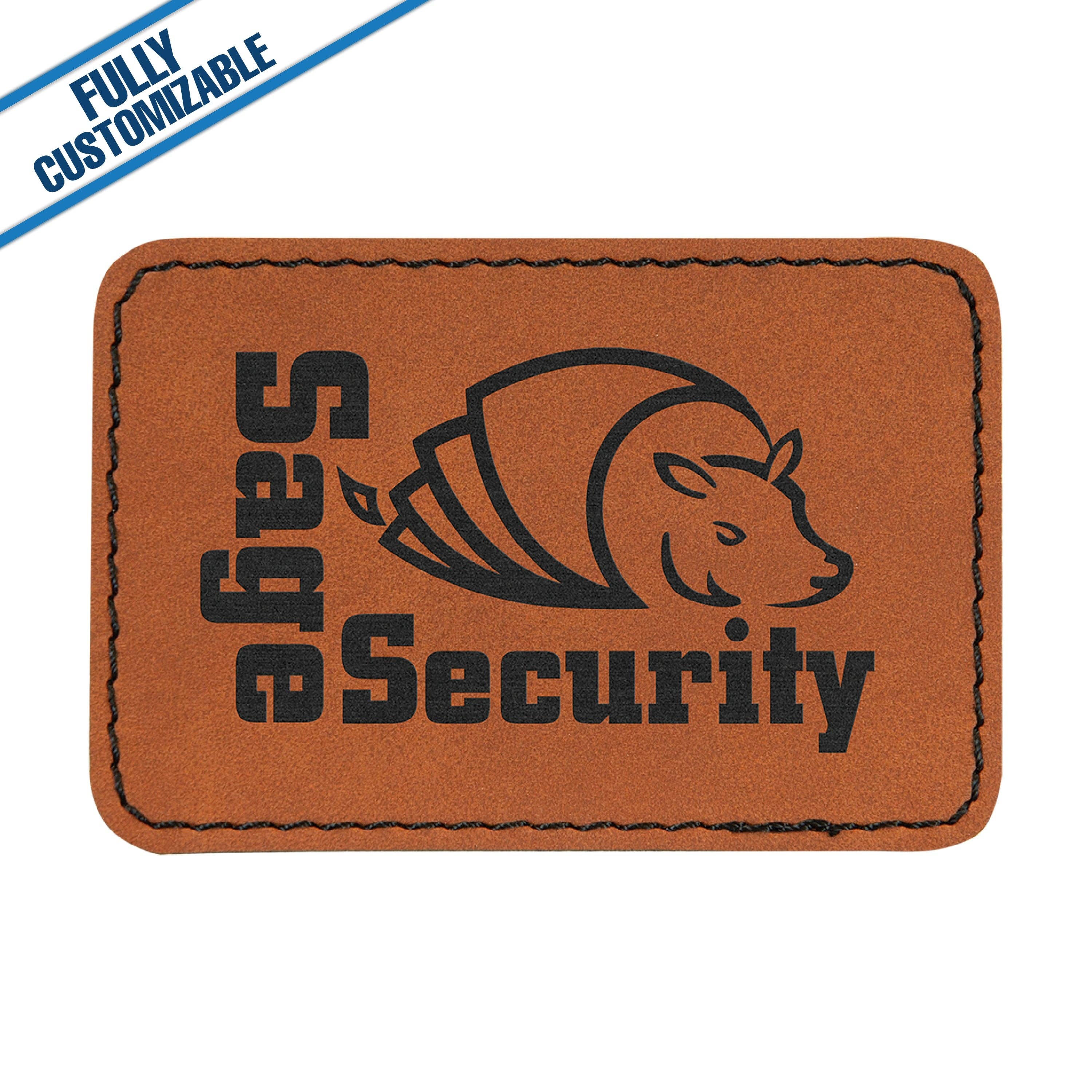 GiftWorksPlus - Wholesale Patch - Engraved Leatherette Rectangle Patch - Fully Customizable14