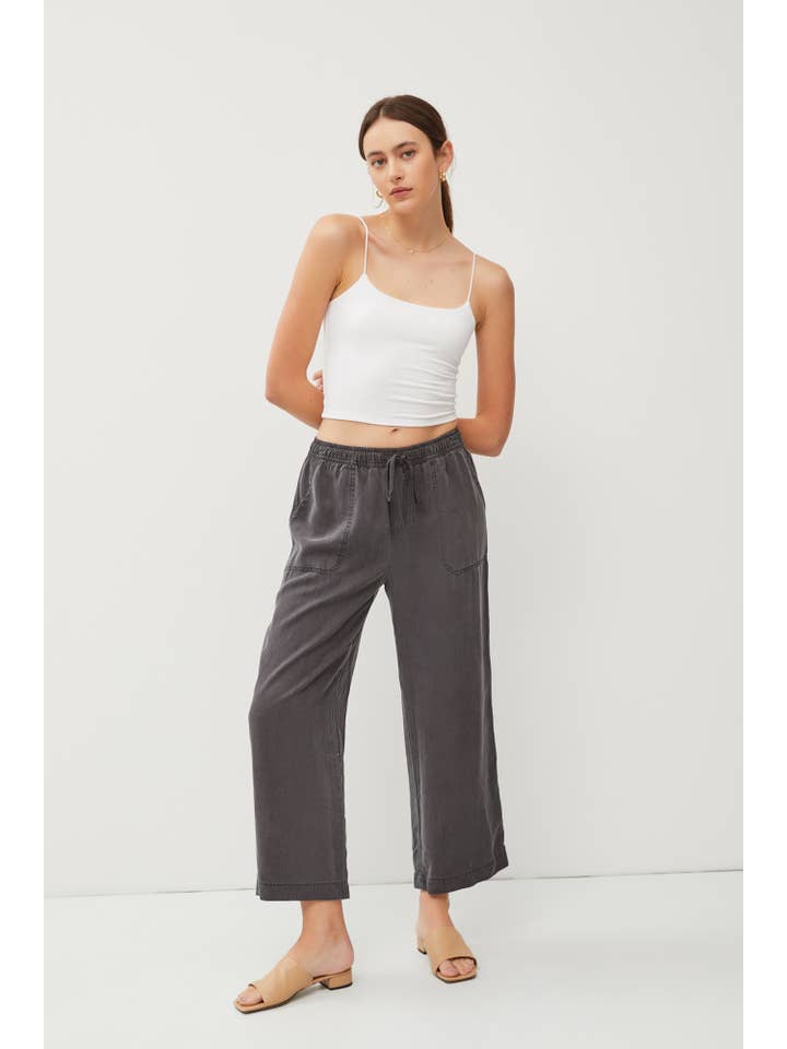Be Cool - Wholesale Pants - Women's - TENCEL DRAWSTRING WIDE LEG PANTS