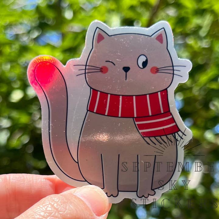 Autocollant pour chat | Autocollant imperméable | Autocollant hydraulique | Water Bot pour la vente par September Sky Stickers