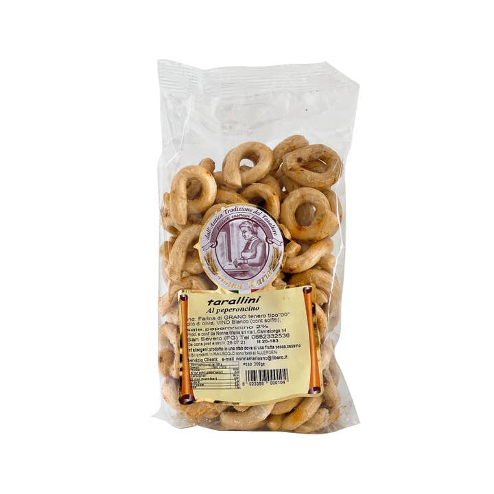Tarallini with chili - Appetizer breadsticks with chili (300g) for wholesale by OLIO DI SERRA