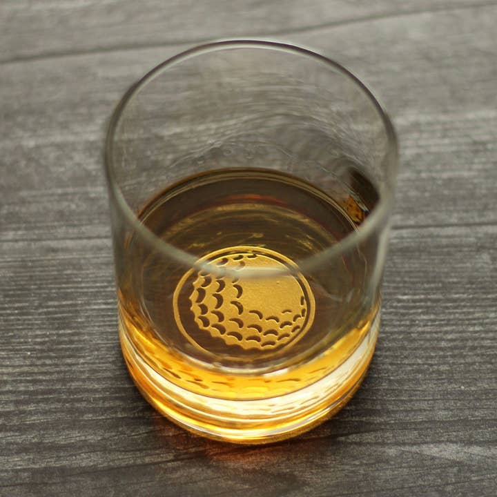 Bottom Golf Ball Whiskey Rocks Glass - Golfers Gifts for wholesale by bevvee