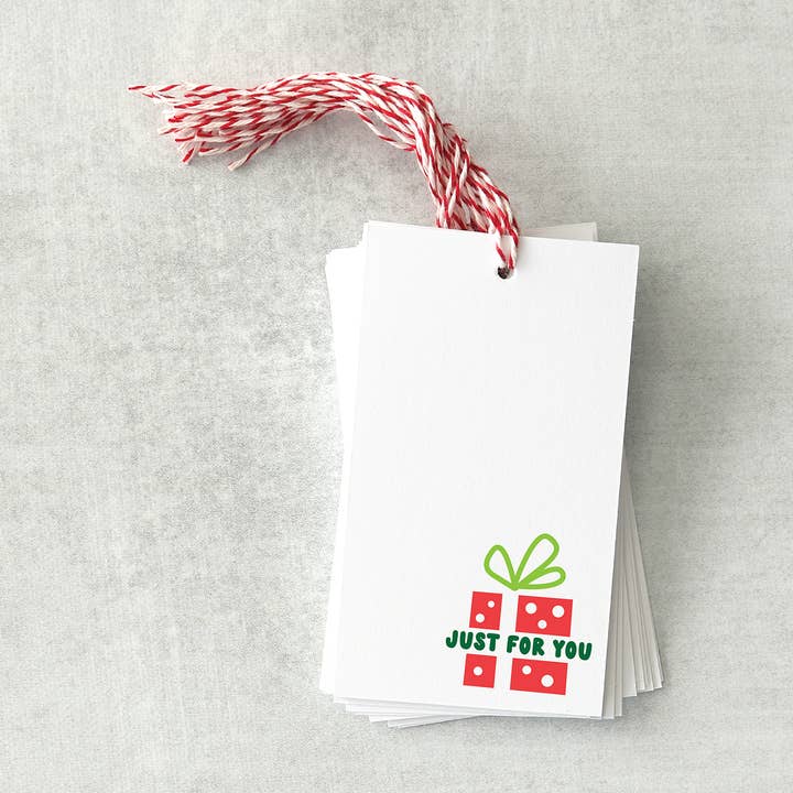 Just for You Holiday Gift Tags for wholesale by Public School Paper Co.