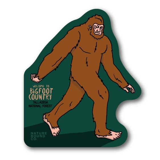 Bigfoot Sticker | Green for wholesale by Nature Bound Co