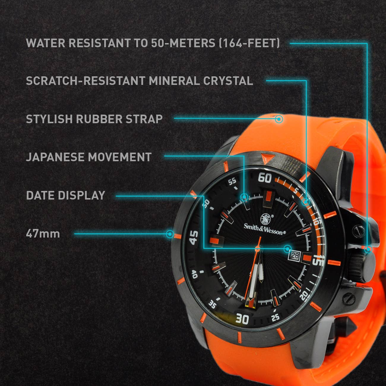 CALIBER GOURMET / CAMPCO – Engroshandel Armbåndsur - Herre – Smith & Wesson Trooper ur2