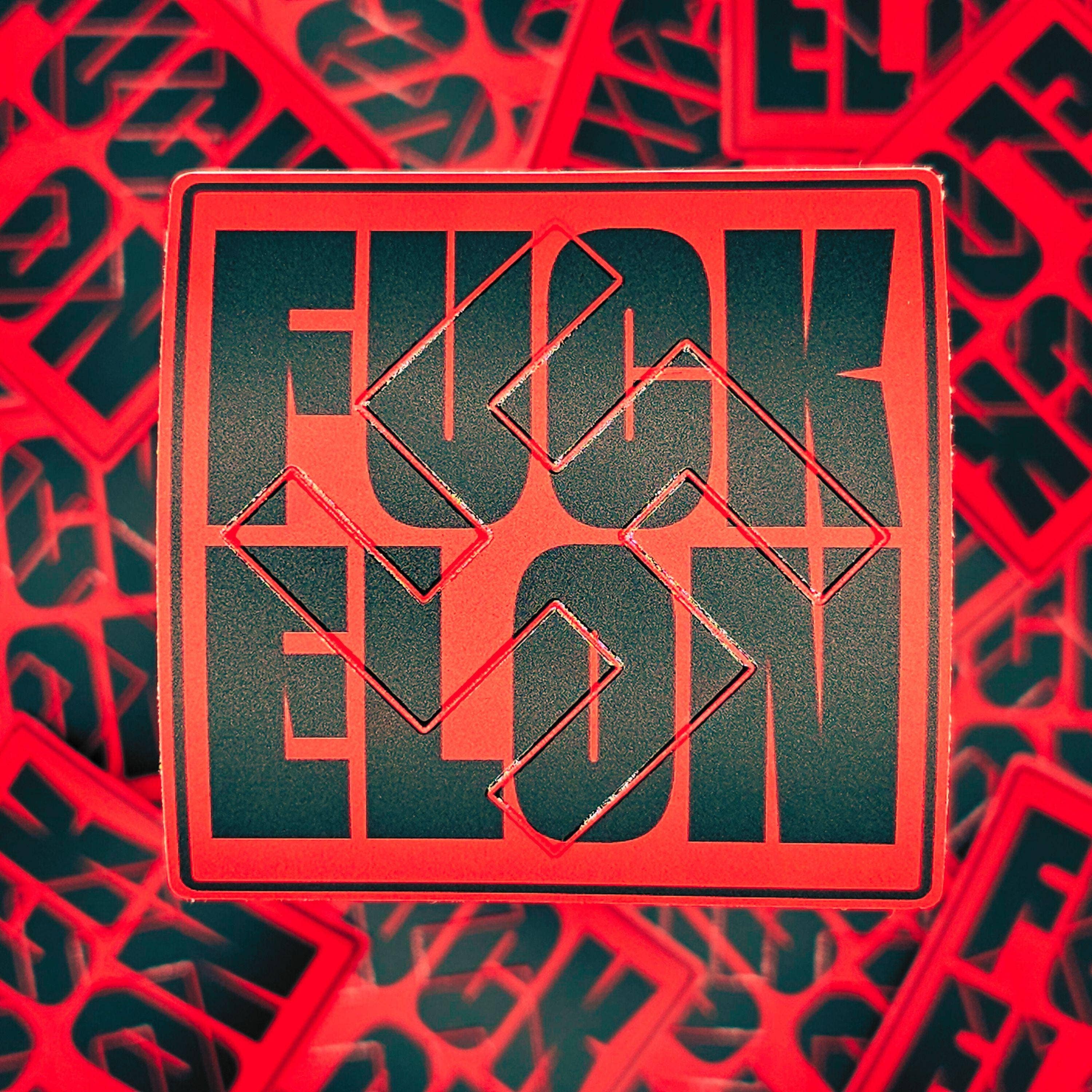 Sticky Bunny Stickers - Wholesale Sticker - FUCK ELON Sticker | Deport Elon | Stop Musk | Anti-Trump | Anti-Oligarch | Resist Fascism