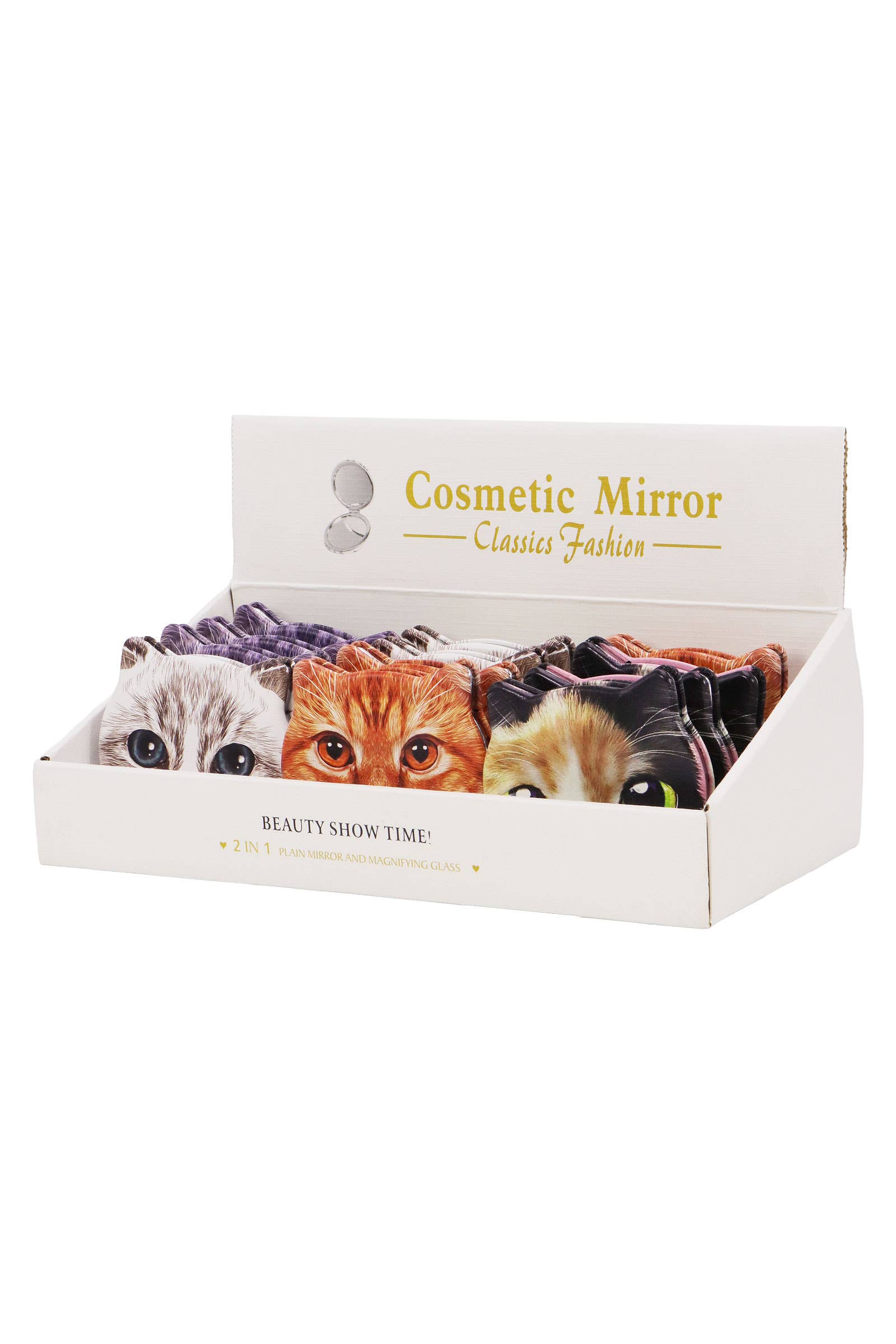 ASSORTED Kitty Cat Matte Compact Mirror for wholesale on Faire1