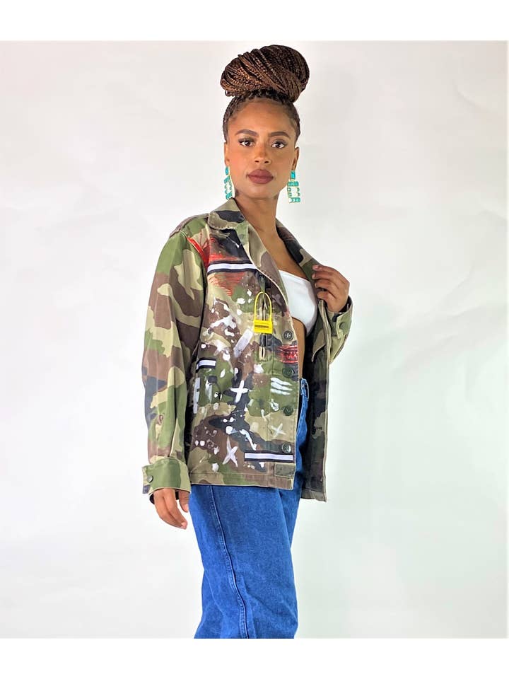 CLEO N MAMA – Großhandel Jacke – Damen – Wu Tang Camouflage-Jacke2