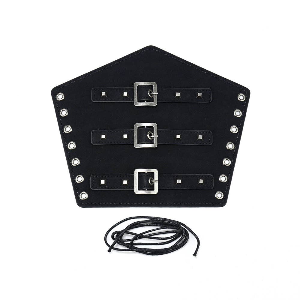 SALINA TRADING INC - Wholesale Costume – Women's - Medieval Leather Wrist Cuffs Retro Punk Arm Guards Festival Costume Accessories0