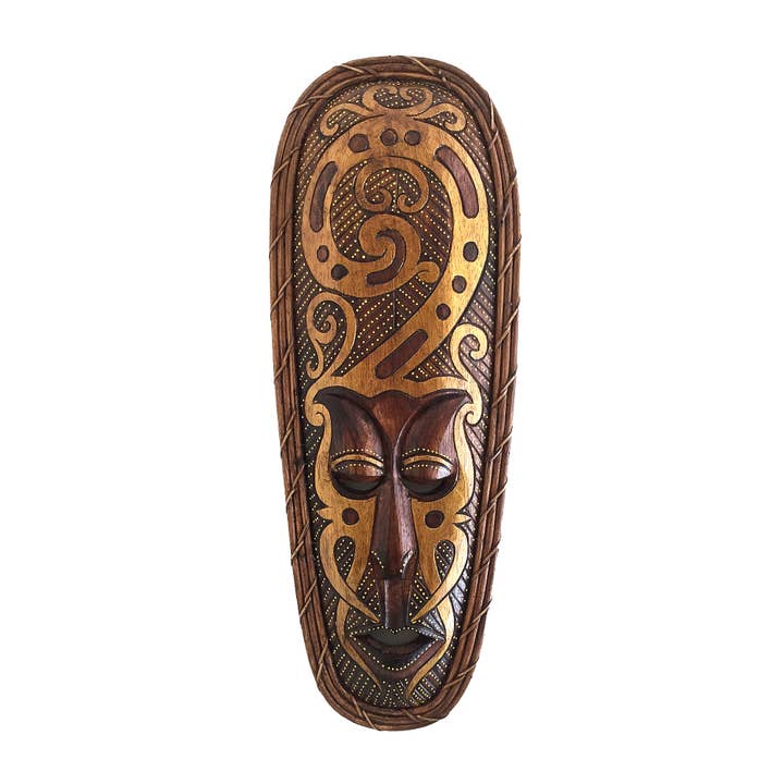 African Style Tribal Mask With Stunning Details Tiki Mask for wholesale by OMA - Eclectic Home