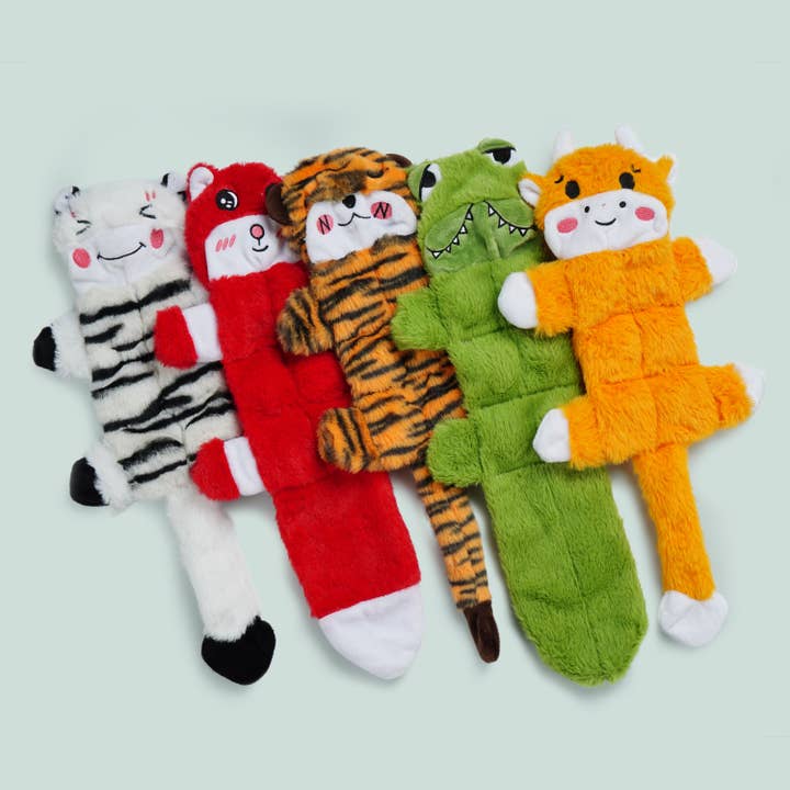 Nocciola - Wholesale Pet Squeaky Toy - Dog - Nocciola 5 pcs Crinkle Dog Squeaky Toys | No Stuffing Plush Dog Toy Set for Small to Large Dogs