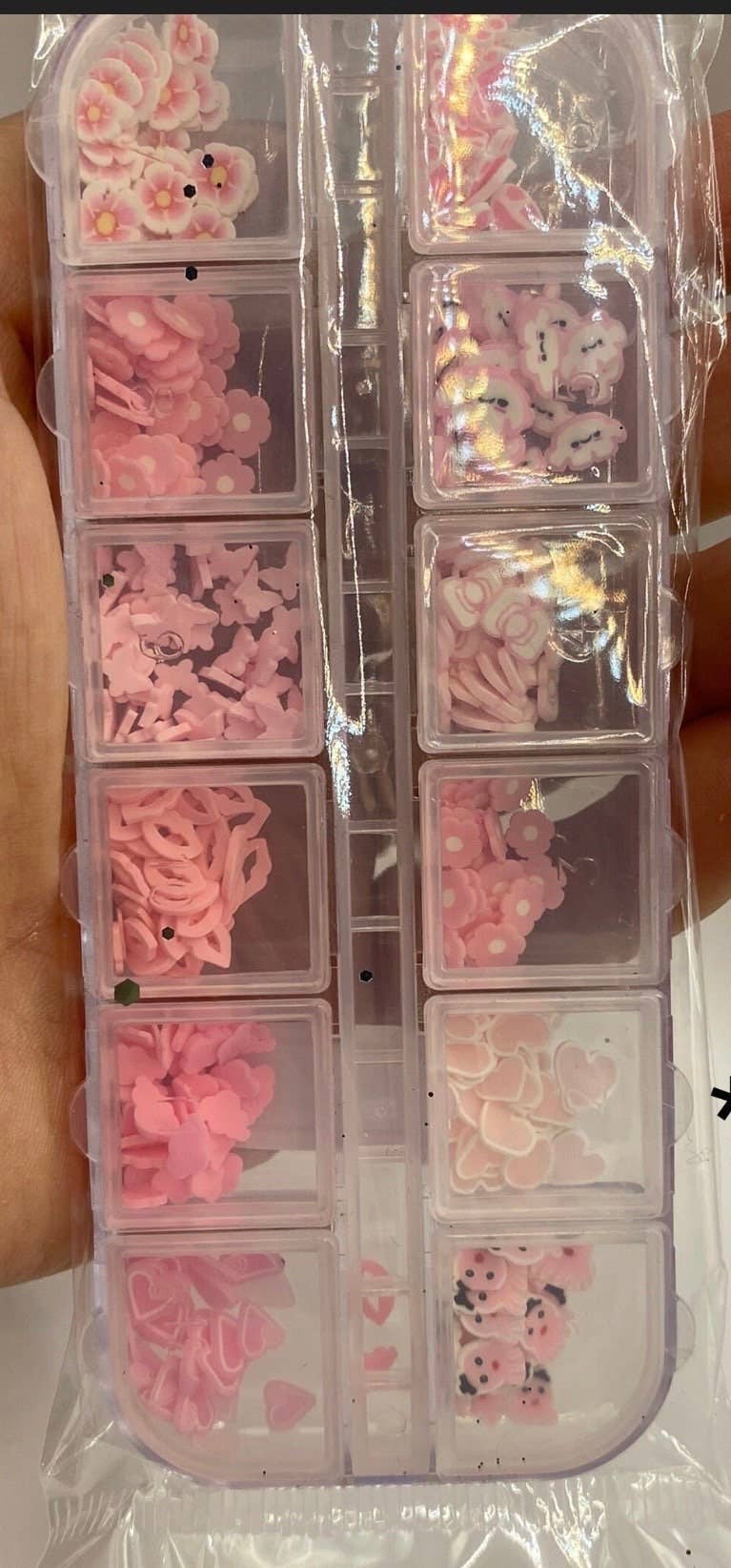 ASAP Craft Supplies - Wholesale Craft supplies - Tiny 5mm Polymer Clay Sprinkles sample pink bundle0