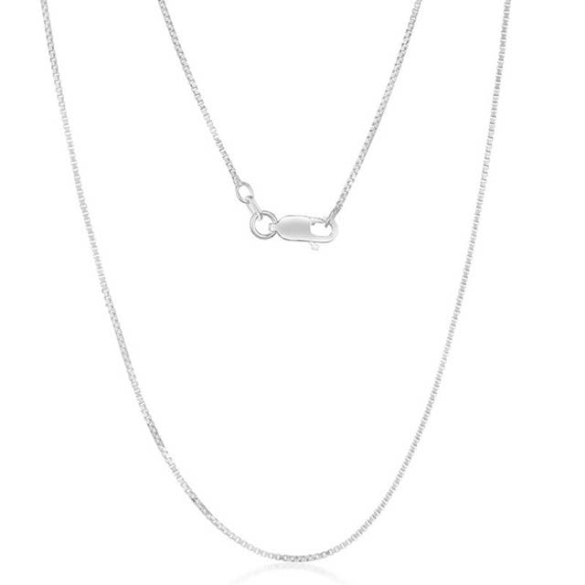 cadena fina de tono plateado para collar o colgante Collar de cadena de acero inoxidable de 2 mm 40,6 a 76,2 cm