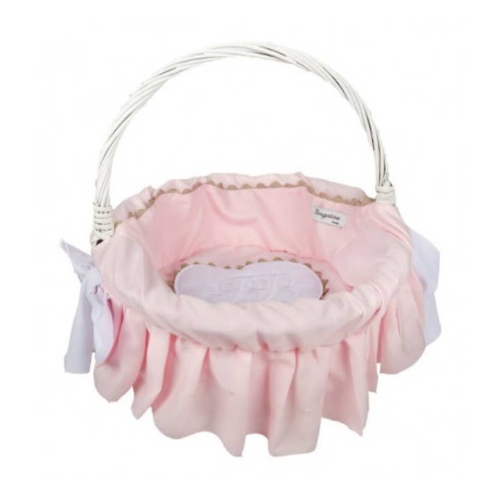 EMMA PINK WICKER TOILET BASKET for wholesale by Maison Nougatine