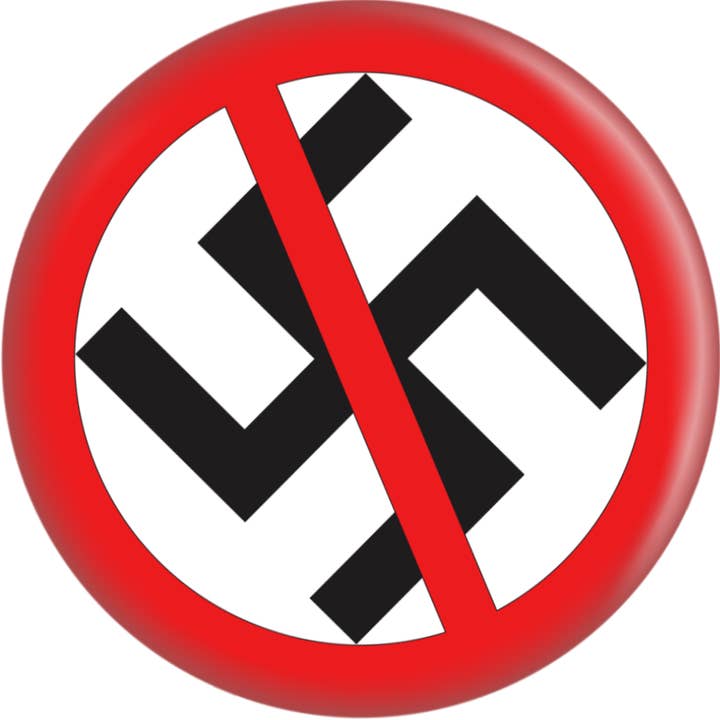 Square Deal Recordings & Supplies - Wholesale Lapel Pin/Button - Pin-on Button - 3 Size Options - Anti-Nazi / Anti-Swastika