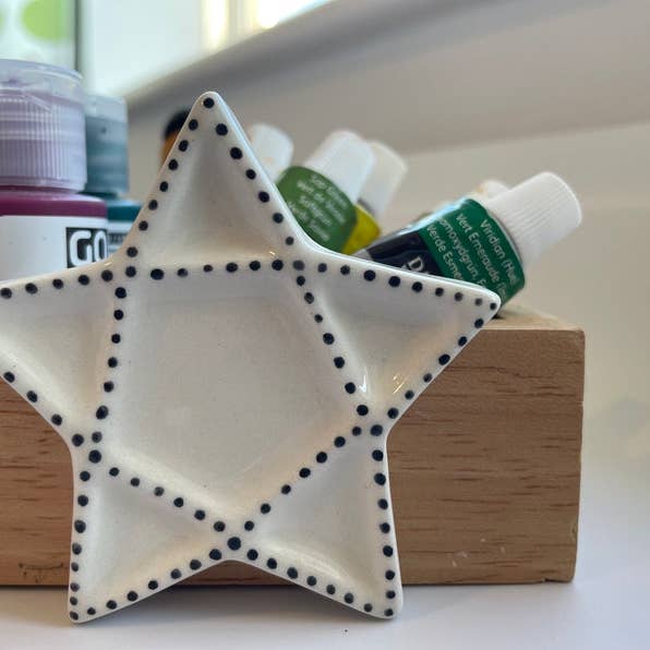 Muddy Ceramic Limited - Vente Palettes/plateaux de mélange - Palette en céramique Star, palette d'artistes en céramique de poche, palette d'aquarelle faite main, palette d'aquarelle en céramique, palette de peinture2