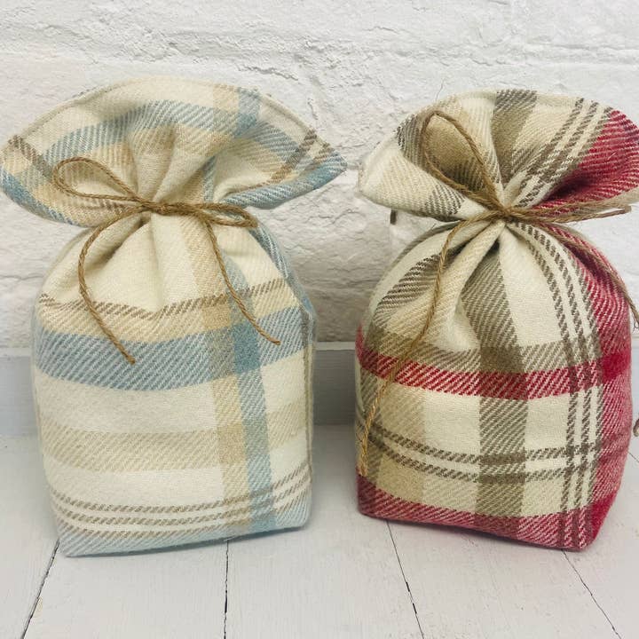 Door Stop, Wool Touch fabric door stop- Hand Tied for wholesale by Lizzie Dixon Designs