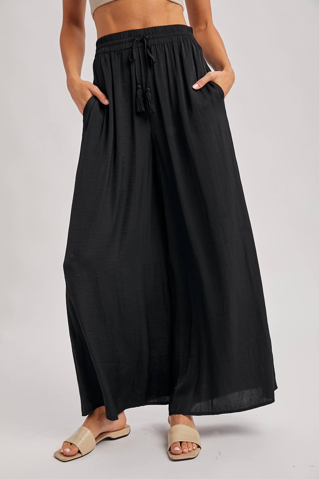 Bluivy - Wholesale Pants - Women's - SILKY PALAZZO WIDE LEG PANTS20
