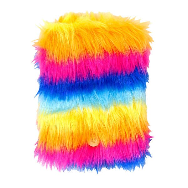 Showcase - Wholesale Notebook - Fugglers Furry Rainbow Plush Lined Notebook (1pc)2
