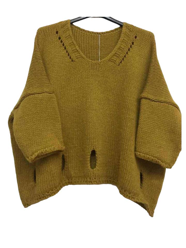 LINEN & COTTON HOUSE - Wholesale Knitted jumper – Women′s - ALPACA SWEATER 086026