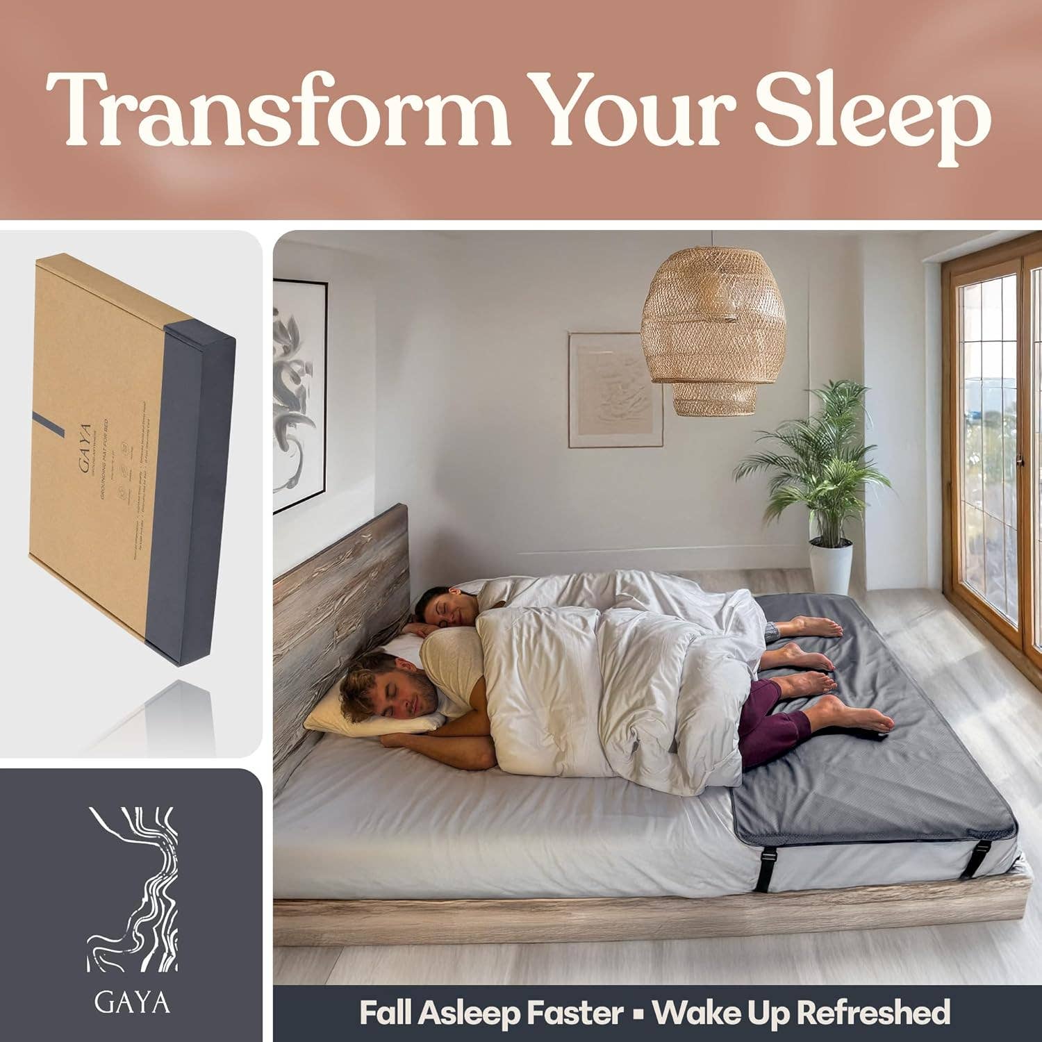 GAYA – wholesale Sänglöpare – Jordningsmatta för säng – Bättre sömn & inflammation, King2