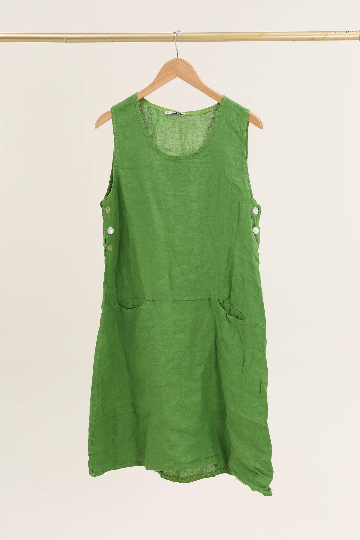 la maison des fibres naturelles – Großhandel Kleid – Damen – Ärmelloses Kleid aus 100 % Leinen, Modell 62551928