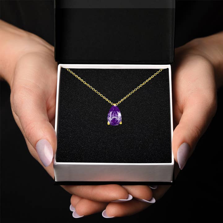 DINAWeb Srls - Wholesale Pendant/Charm Necklace - Sterling Silver 925 Necklace - Amethyst Stone1