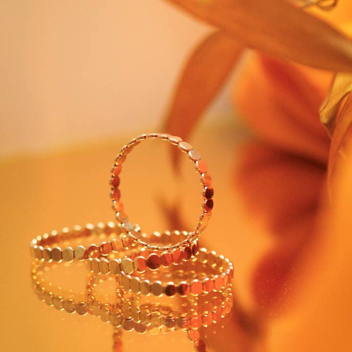 Hannah Naomi - Wholesale Band/Stacked Ring - Bead Ring, 14K Gold Fill