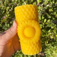 Thy Will Bee Done Apiary - Vendita all'ingrosso Candele regalo - Candela in cera d'api al girasole, candela in cera d'api biologica pura1