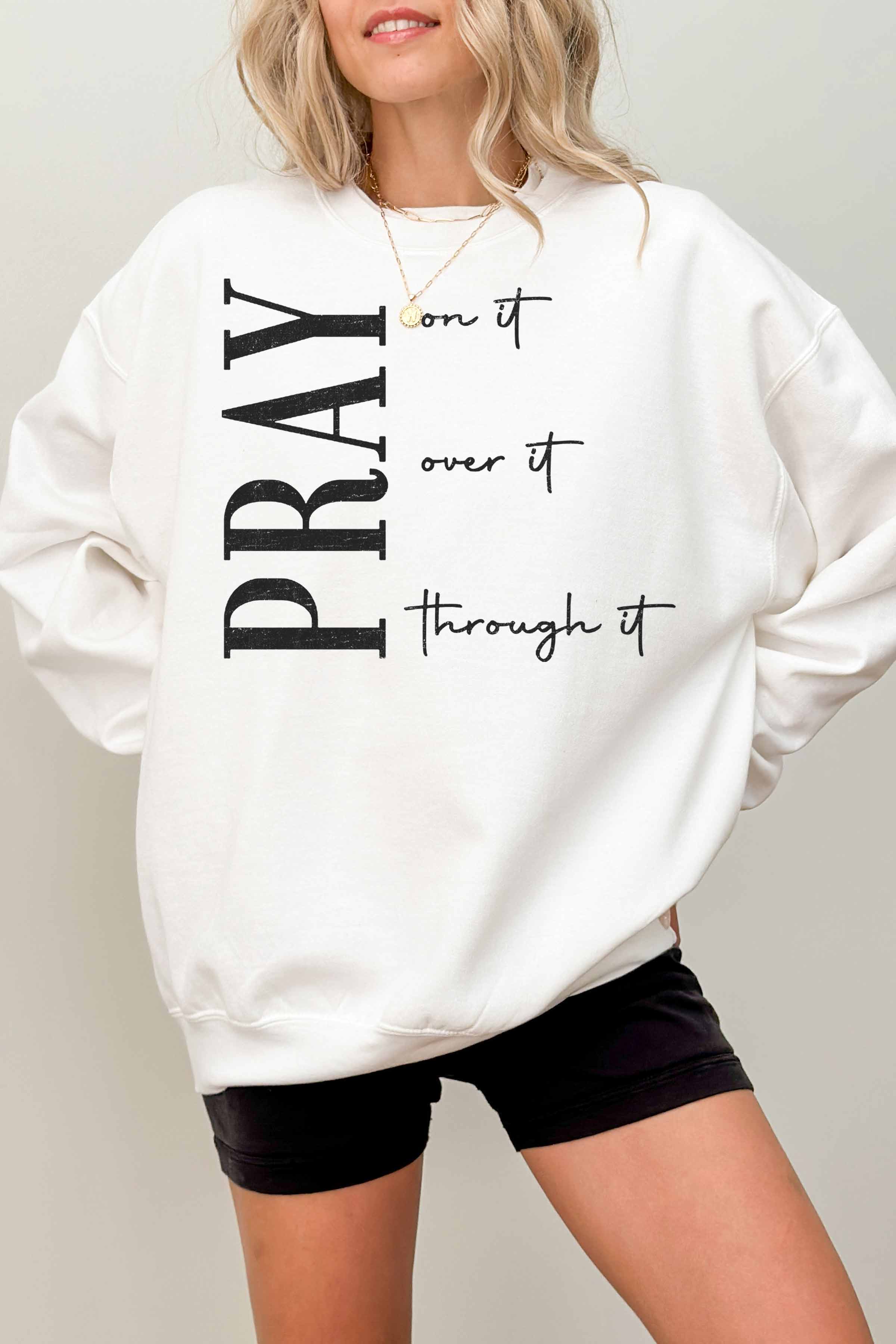 GOOD DAY STREET - Wholesale Graphic Sweatshirt - Women's - [G1785X-OSS]-PRAY OVERSIZED SWEATSHIRTS2