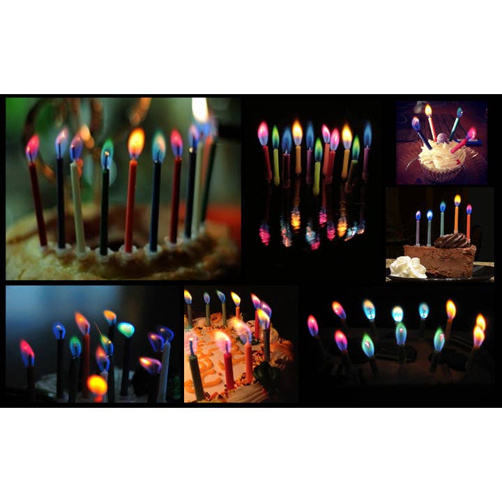 JII - Wholesale Cake Candle - Colorflame Birthday Candles in 26 Piece Counter Display6