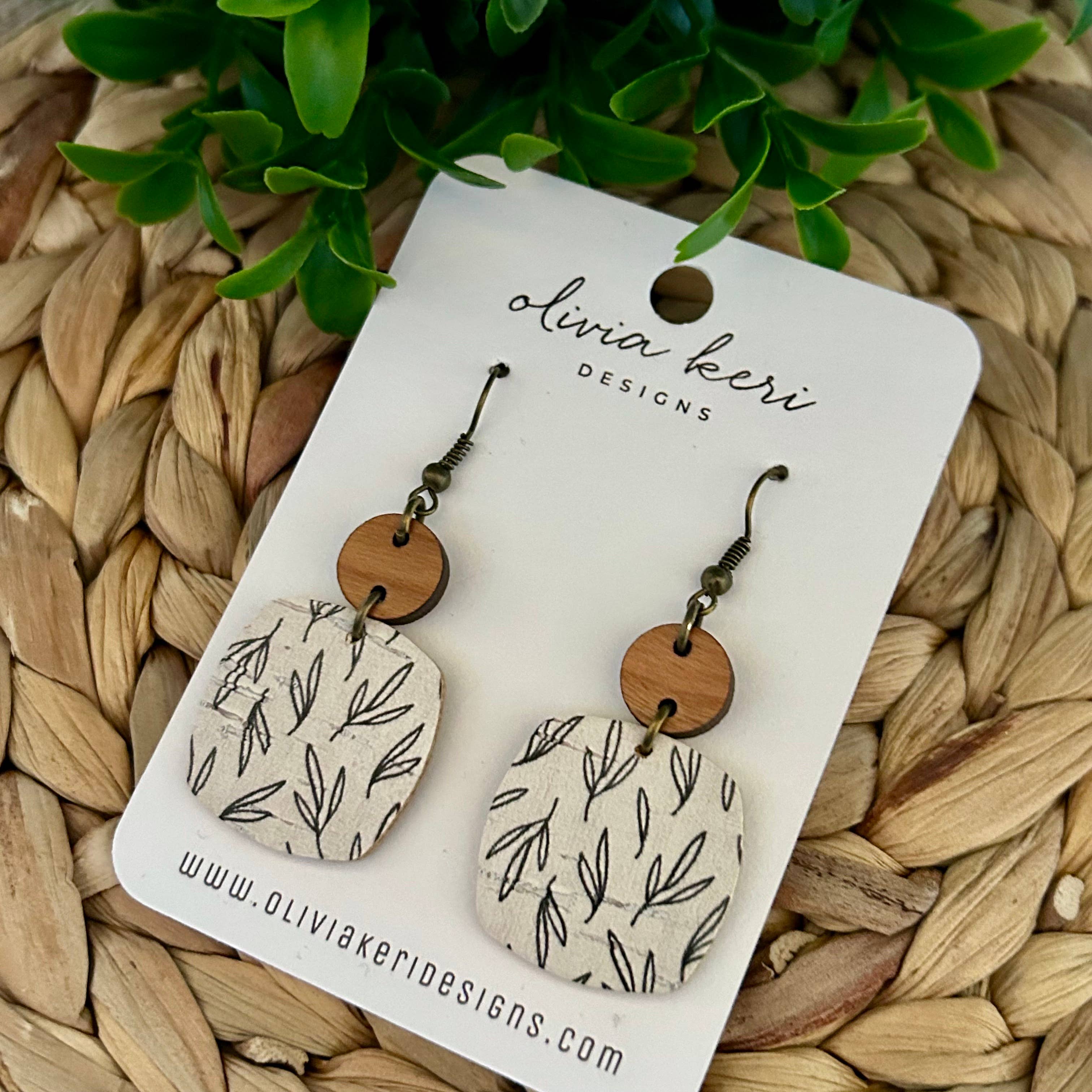 Olivia Keri Designs - Wholesale Dangle Earrings - Nora - Contor Leaves2