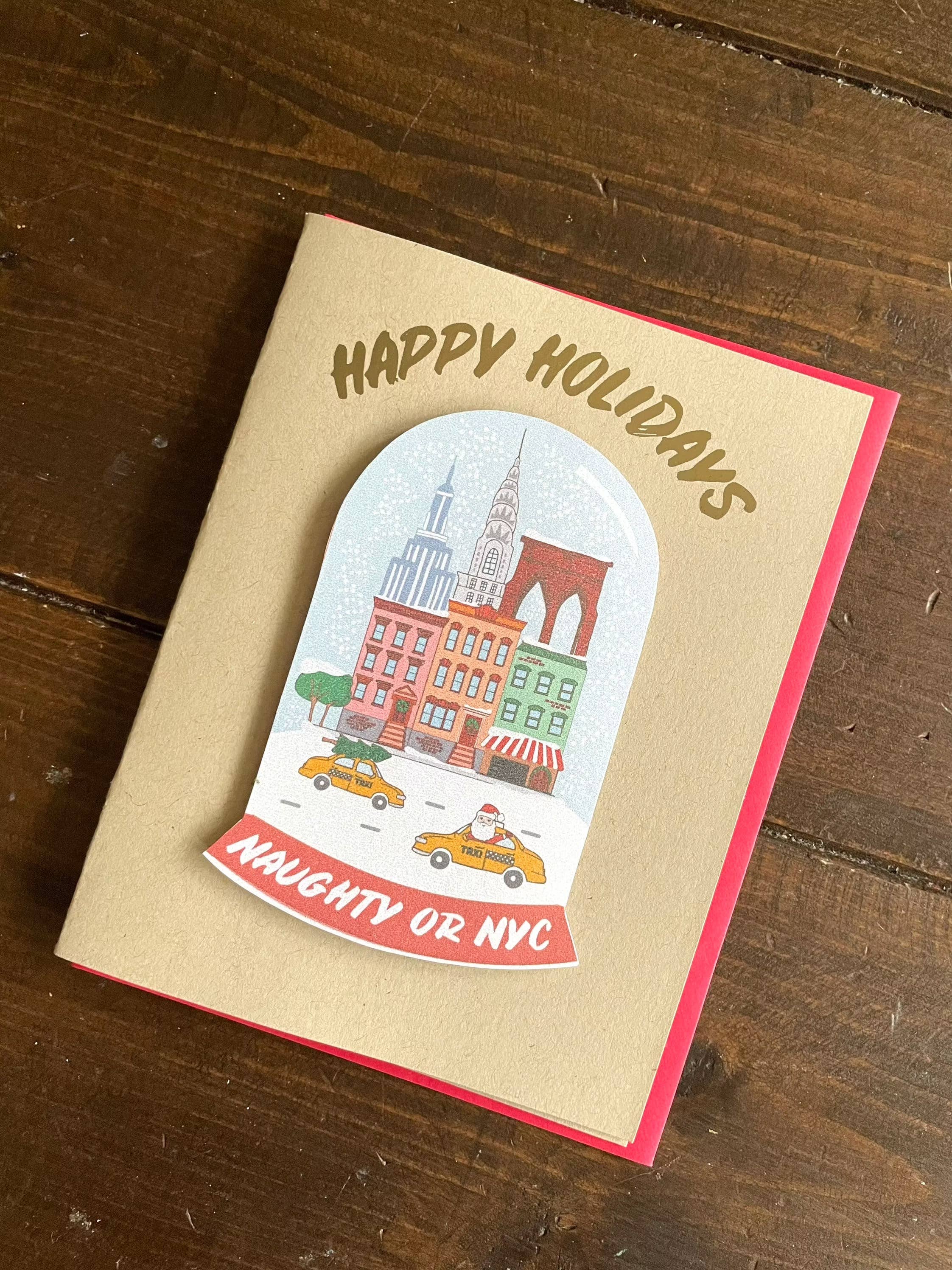 Papermain - Wholesale Christmas Card - New York 3D Snow Globe Christmas Card4
