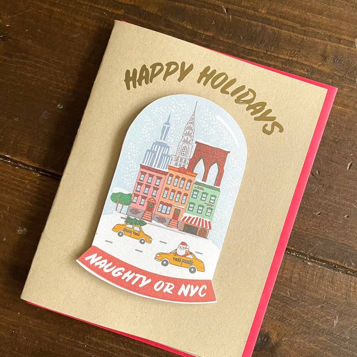 Papermain - Wholesale Christmas Card - New York 3D Snow Globe Christmas Card4