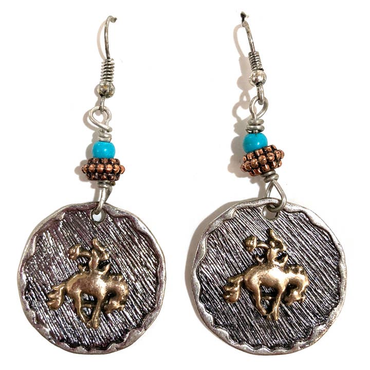 Lunar Deer - Wholesale Dangle earrings - Cowboy Plate Earrings