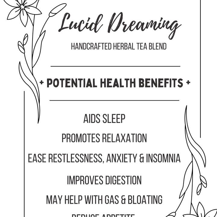 Loveyenergy & Blessings - Wholesale Loose Tea - LUCID DREAMING Handcrafted Herbal Tea Blend 13 Servings