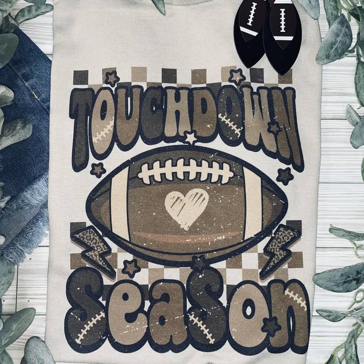 Gildan Tan Touchdown Season (T-Shirt) for wholesale on Faire0