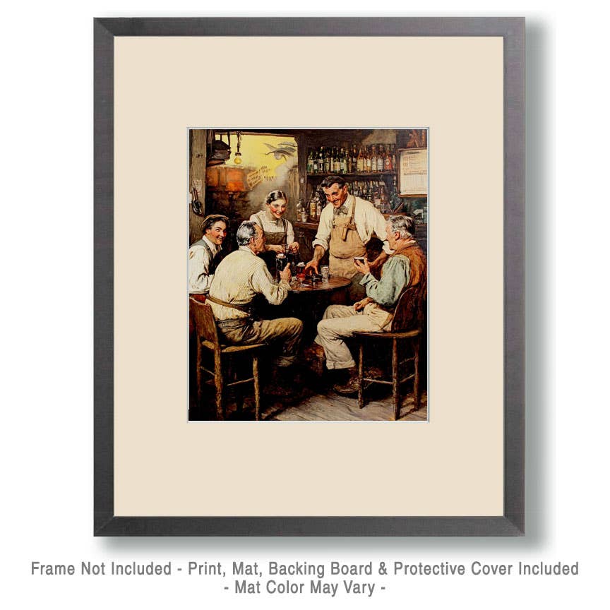 Mowbi - Wholesale Art Print - Tavern Scene - Vintage Art Prints - 8"x10" Art Print for 11"x14" Frame1