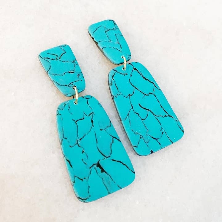 The Lindsay in Turquoise Earrings for wholesale by Grace & Good