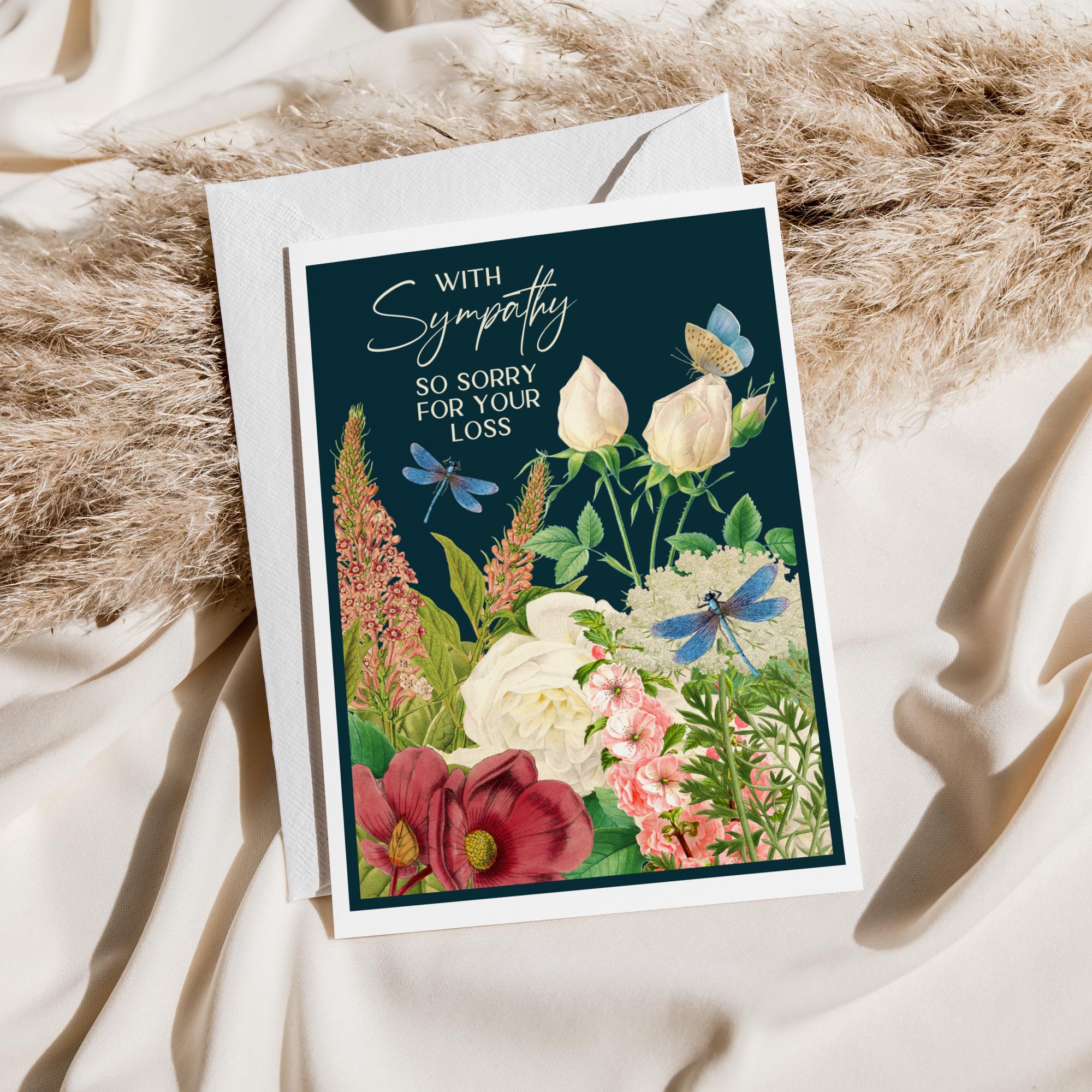 Cheerful Whimsies - Wholesale Sympathy Card - Sympathy Card. With Sympathy So Sorry For Your Loss.1