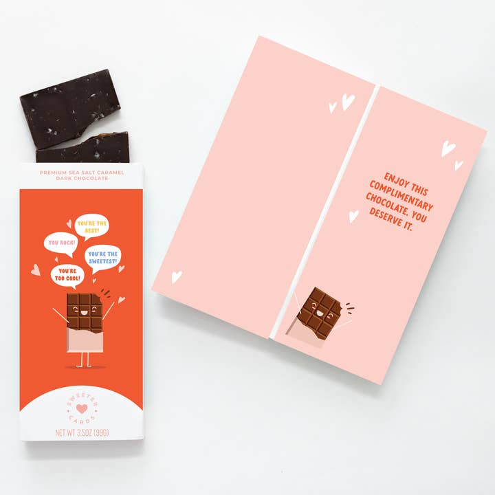 Sweeter Cards Chocolate Bar + Greeting Card in ONE! – wholesale Chokladkaka – ”Gratis” choklad+tackkort i ett