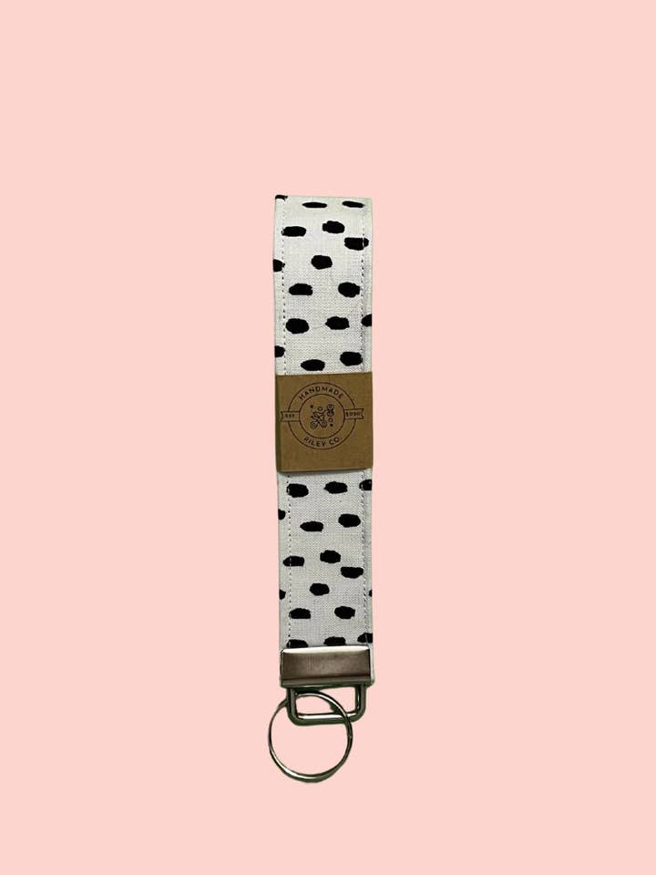 Dalmatian Spots / Polka Dots Key Fob | Wristlet | Keychains for wholesale by Handmade Riley Co