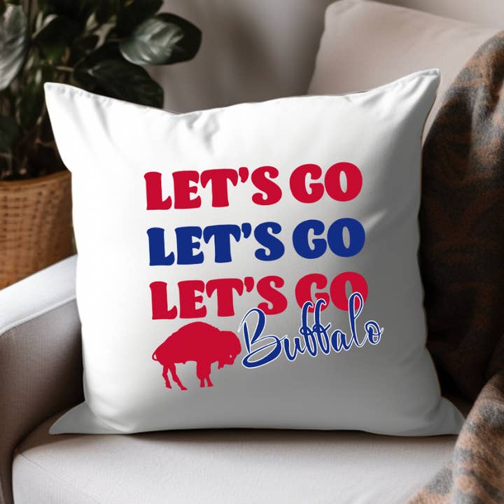 Lets Go Buffalo Three Pillow Case for wholesale by Into The Desert