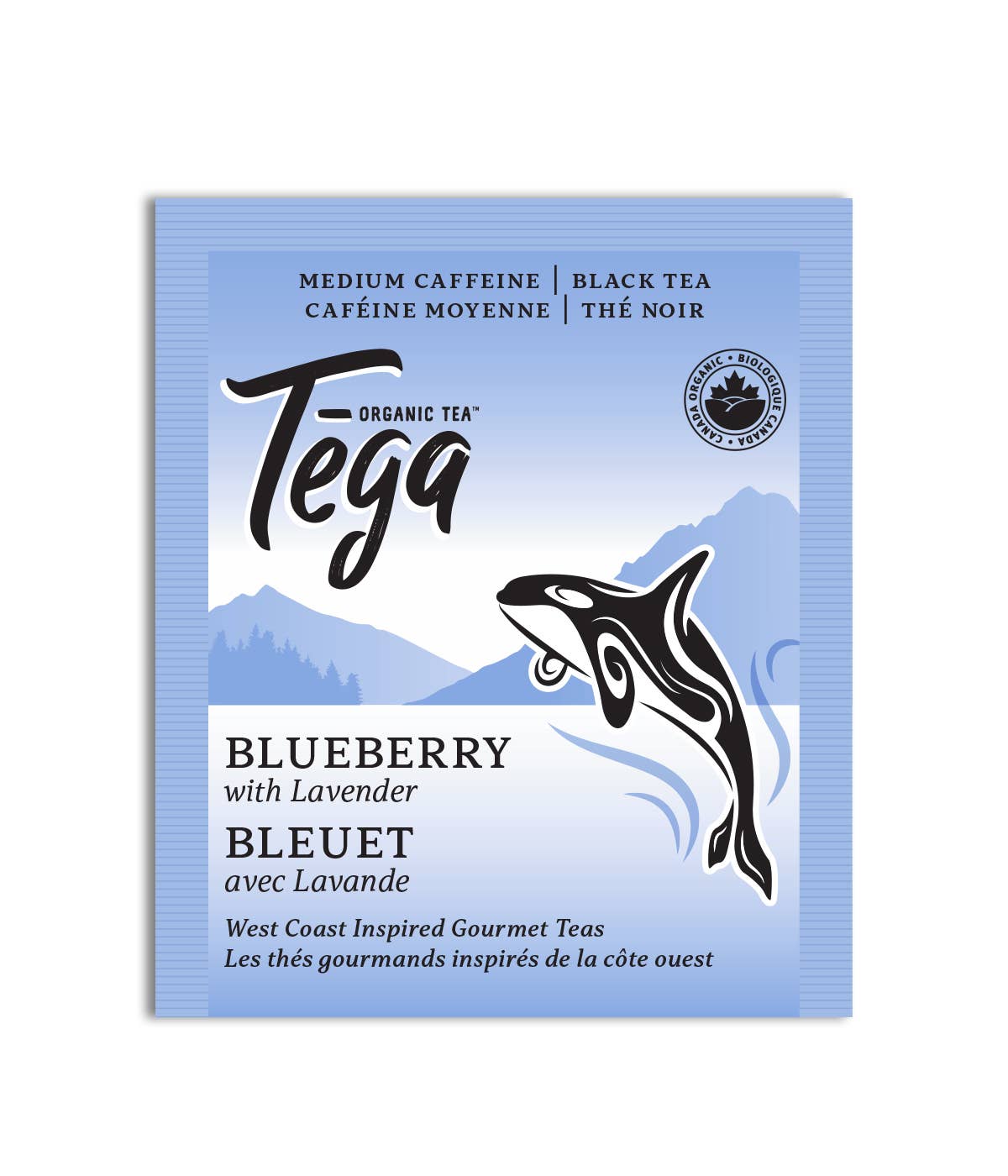 Tega Organic Tea - Wholesale Food Gift Basket - Blueberry Lavender Organic Black Tea | Canada | 10 Tea Bags5