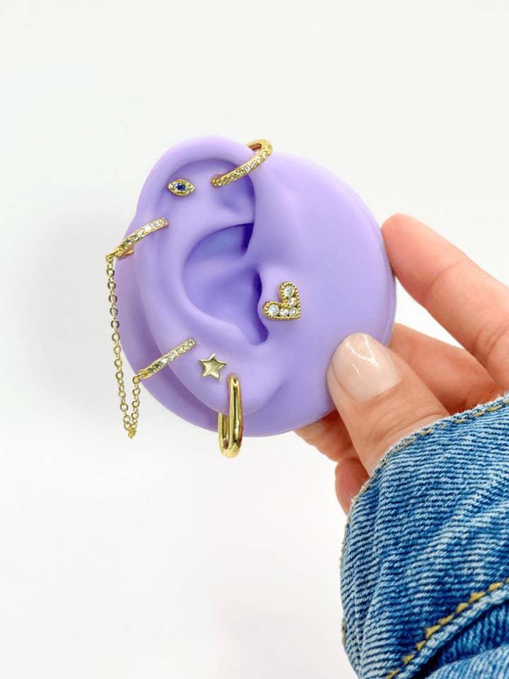 Gold Rectangular Hoops for wholesale by MABEL LOVE CO