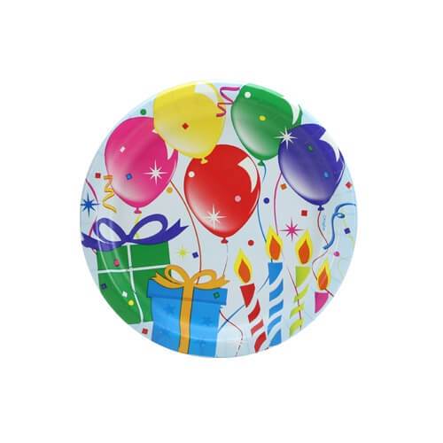 EcoQuality - Wholesale Disposable Plate - Birthday Balloons 7" Plates | Low Count Party Pack0