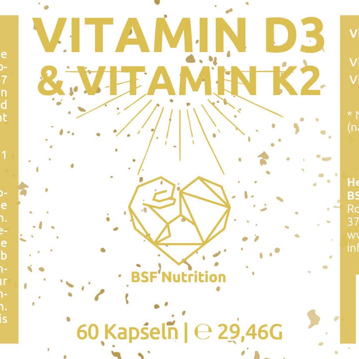 BSF Nutrition - Wholesale Oral Supplement/Vitamin - Vitamin D3 K2 Capsules1