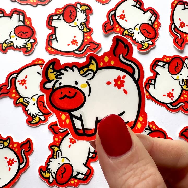Ox Zodiac Mini Sticker for wholesale by Shop Emily M
