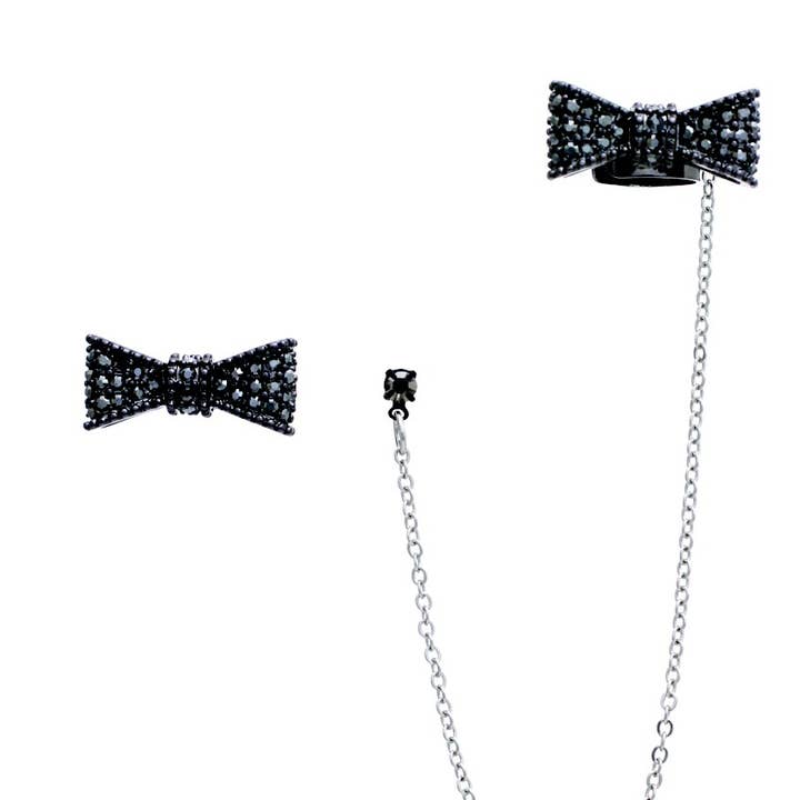 Hemitite Ribbon Cuff Earrings for wholesale by Western Fashion