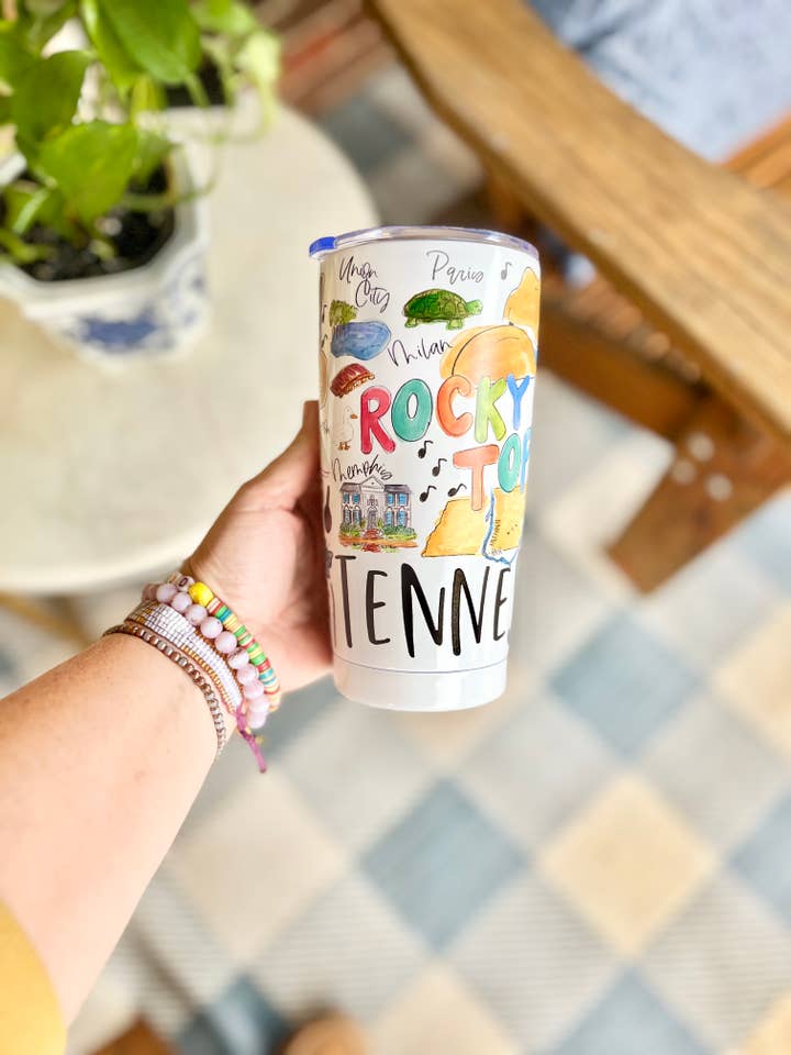 Tennessee Tumbler, 20 oz, State designs for wholesale by Happy By Rachel, LLC