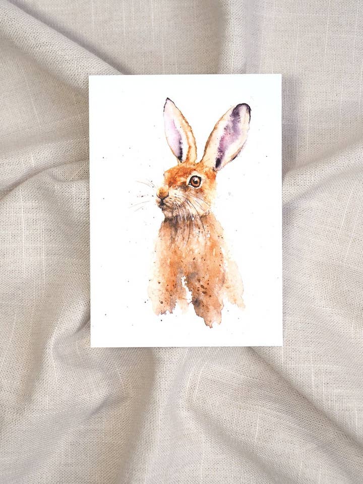 Carte postale Lapin pour la vente par Jona Art